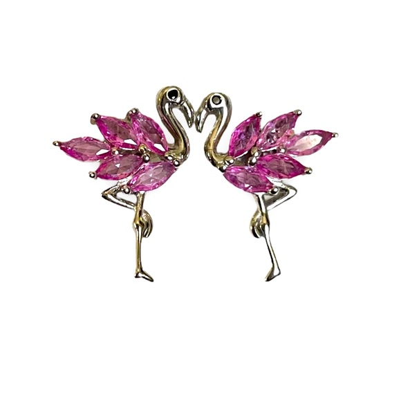 • Pink Flamingo Earrings • - Picture 1 of 5